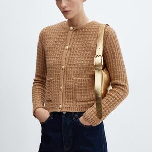 MANGO BUTTON KNIT CARDIGAN XS